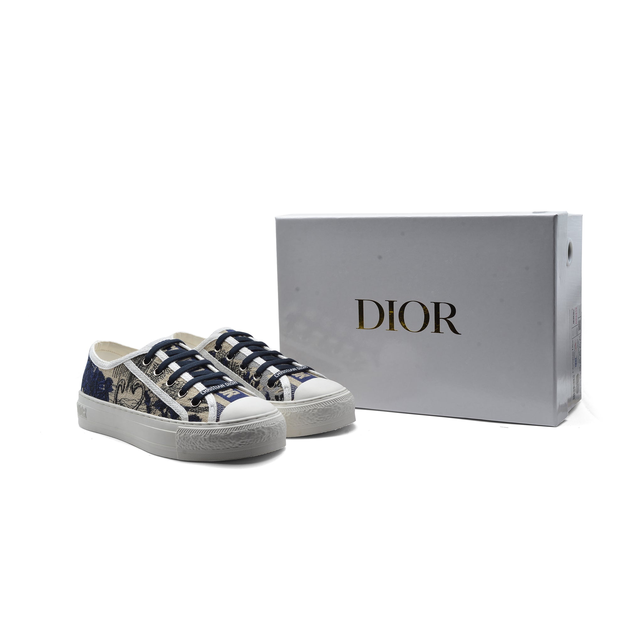 Dior Women Toile de Jouy Oblique Sneakers Woman 112-3 Navy