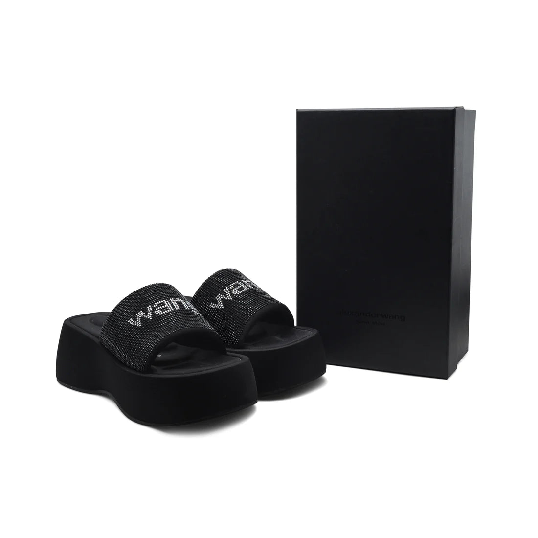 Alexander Wang Slippers High Sole Comfortable Open Back Woman 2907-3 Black