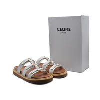 Celine Tippi Leather Leather Sandal Woman H001 White