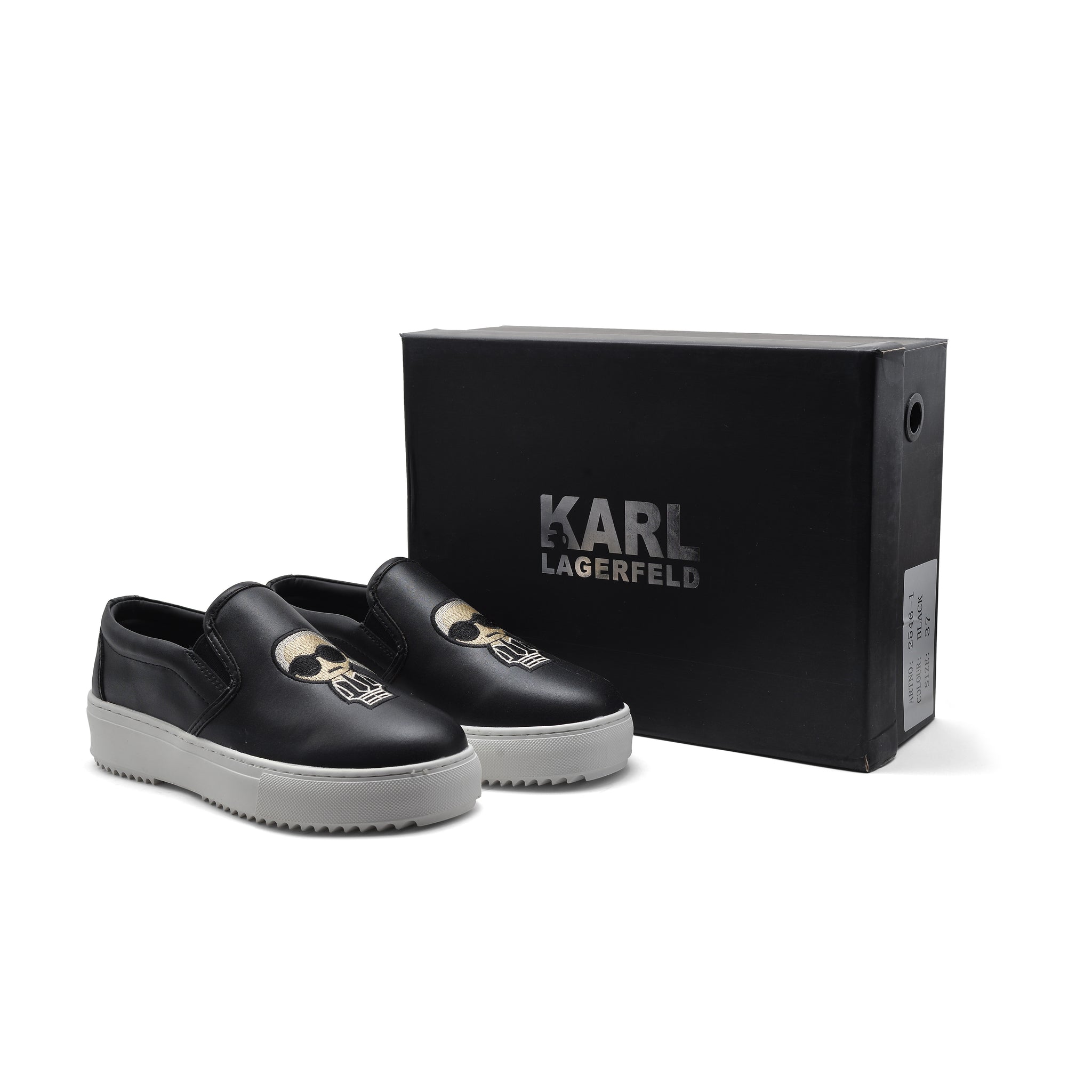 KUPSOLE Karl Leather slip-ons Ikonic Karl Lagerfeld 2546-3 Black