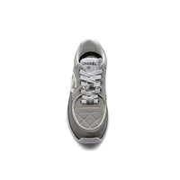 Chanel Fabric Suede Calfskin Quilted CC Sneakers Woman 6699-3 Gray