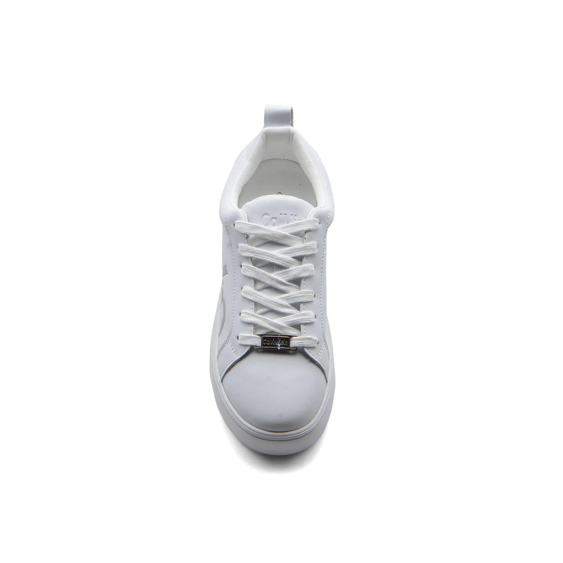 Calvin Klein Danya Cow Silk Platinum Sneakers Woman 9116 White&Silver