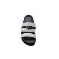 Hermes Jackson Sandals Designer Fumé Vivent Sliders Woman H8006-3 White