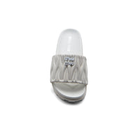 Miu Miu Designer Slides Nappa Leather Beach Slipper Woman 20343 White