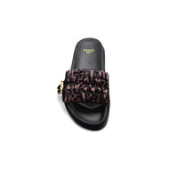 FENDI Toggle-Fastening FF-Logo Slides Slipper Woman 12395-12 Brown