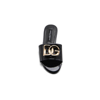 Dolce&Gabbana Loved DG logo flat sandals for Woman 1892 Black