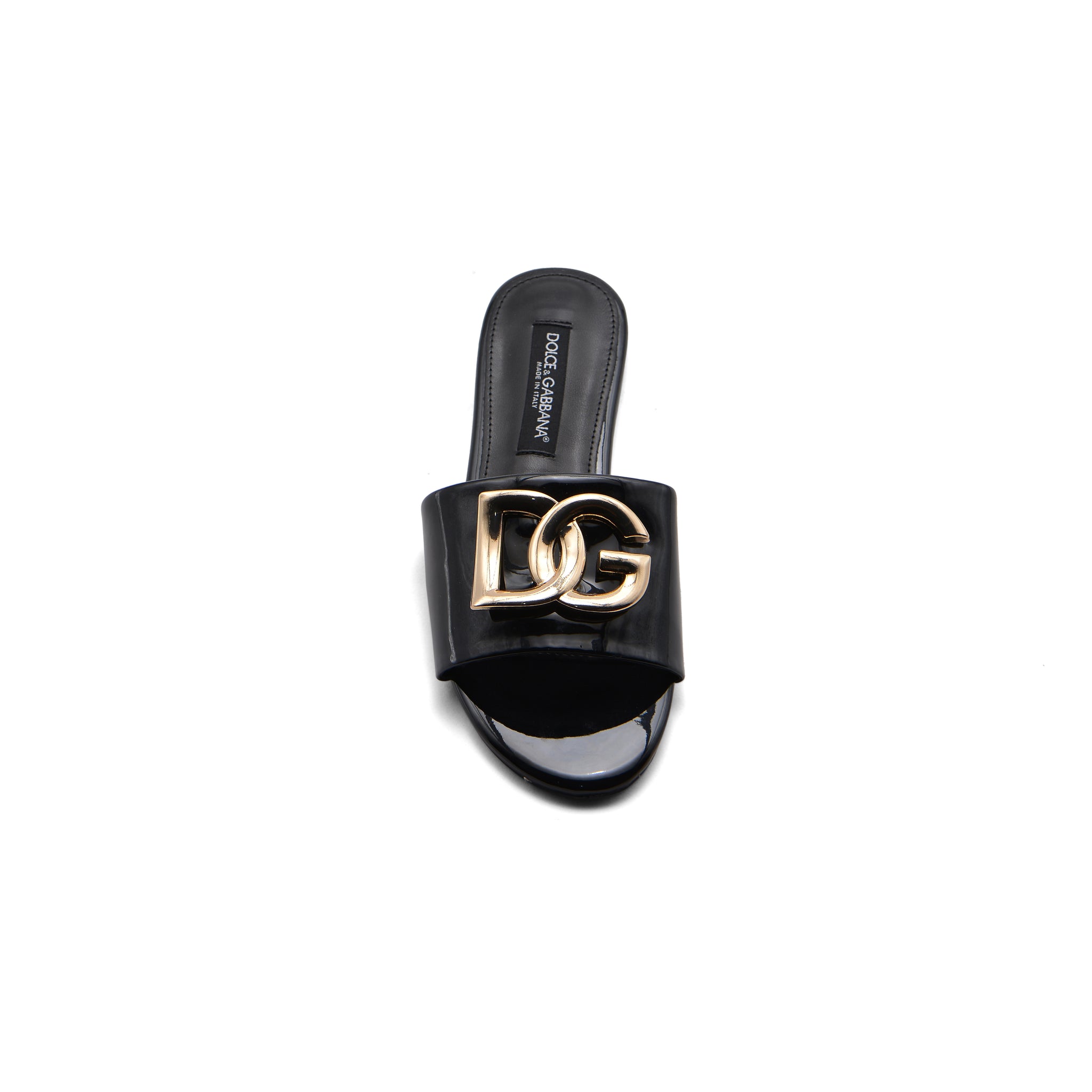 Dolce&Gabbana Loved DG logo flat sandals for Woman 1892 Black