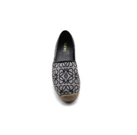 Loewe Owen Logo Jacquard Espadrille Woman 29762 Black