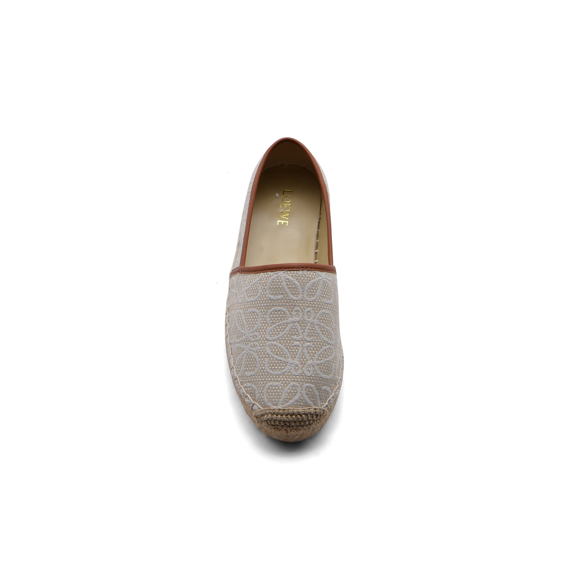 Loewe Owen Logo Jacquard Espadrille Woman 29762 Beige