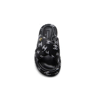 Chanel Puffy Flip Flops Puffy Leather Cross Slipper Woman 9803 Black