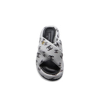 Chanel Puffy Flip Flops Puffy Leather Cross Slipper Woman 9803 White
