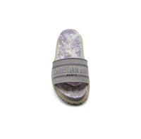 Christian Dior floral print Canvas Slide Sandals Woman DR-886 Gray