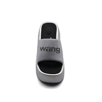 Alexander Wing Slippers High Sole Comfortable Open Back Woman 2907-3 Silver