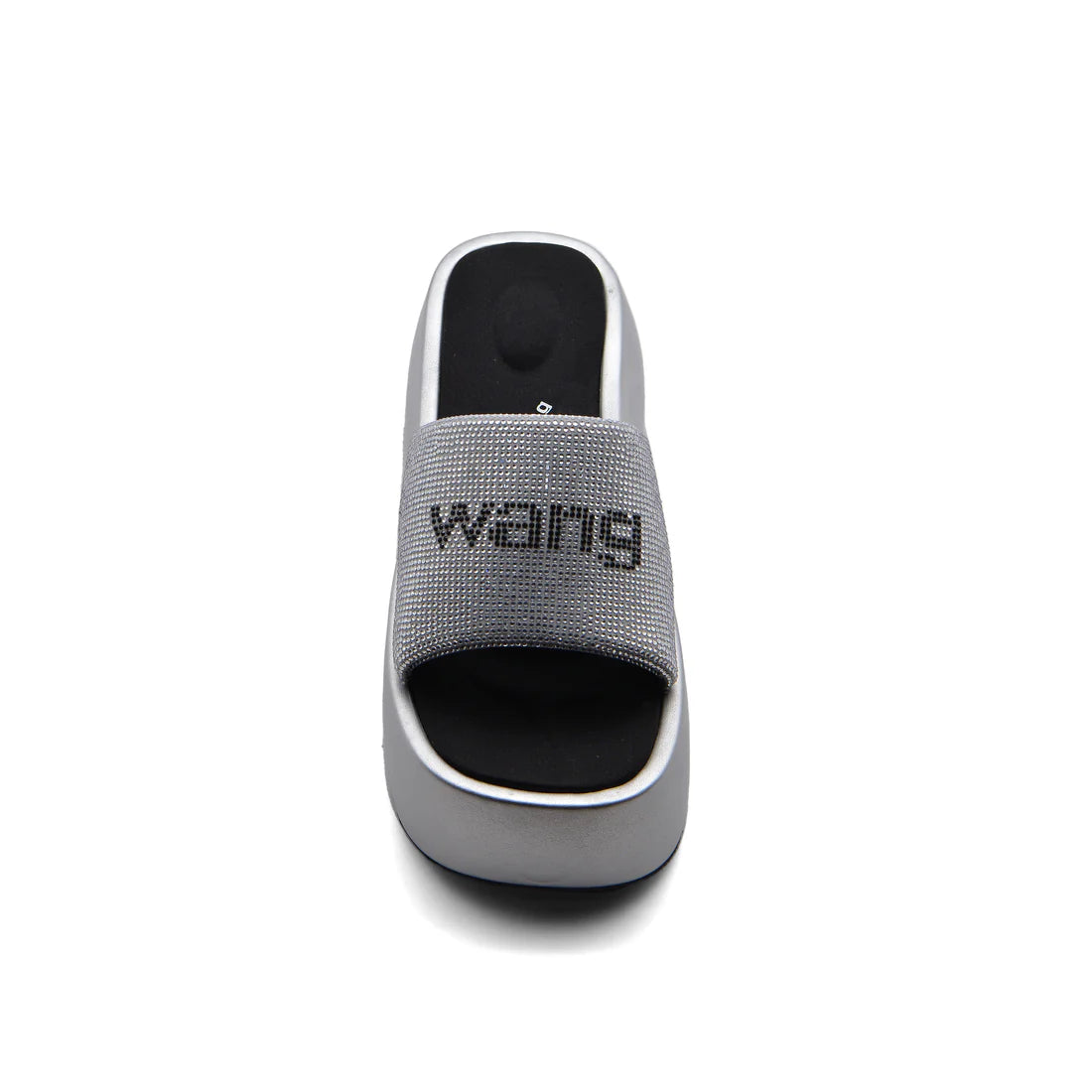 Alexander Wing Slippers High Sole Comfortable Open Back Woman 2907-3 Silver