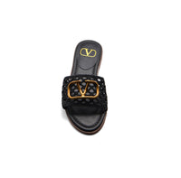 Valentino Garavani Vlogo Signature Slides Nero Flats 3115 Black