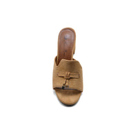 Loro Piana Suede Summer Charms Slide Sandals Woman VR-8 Havan