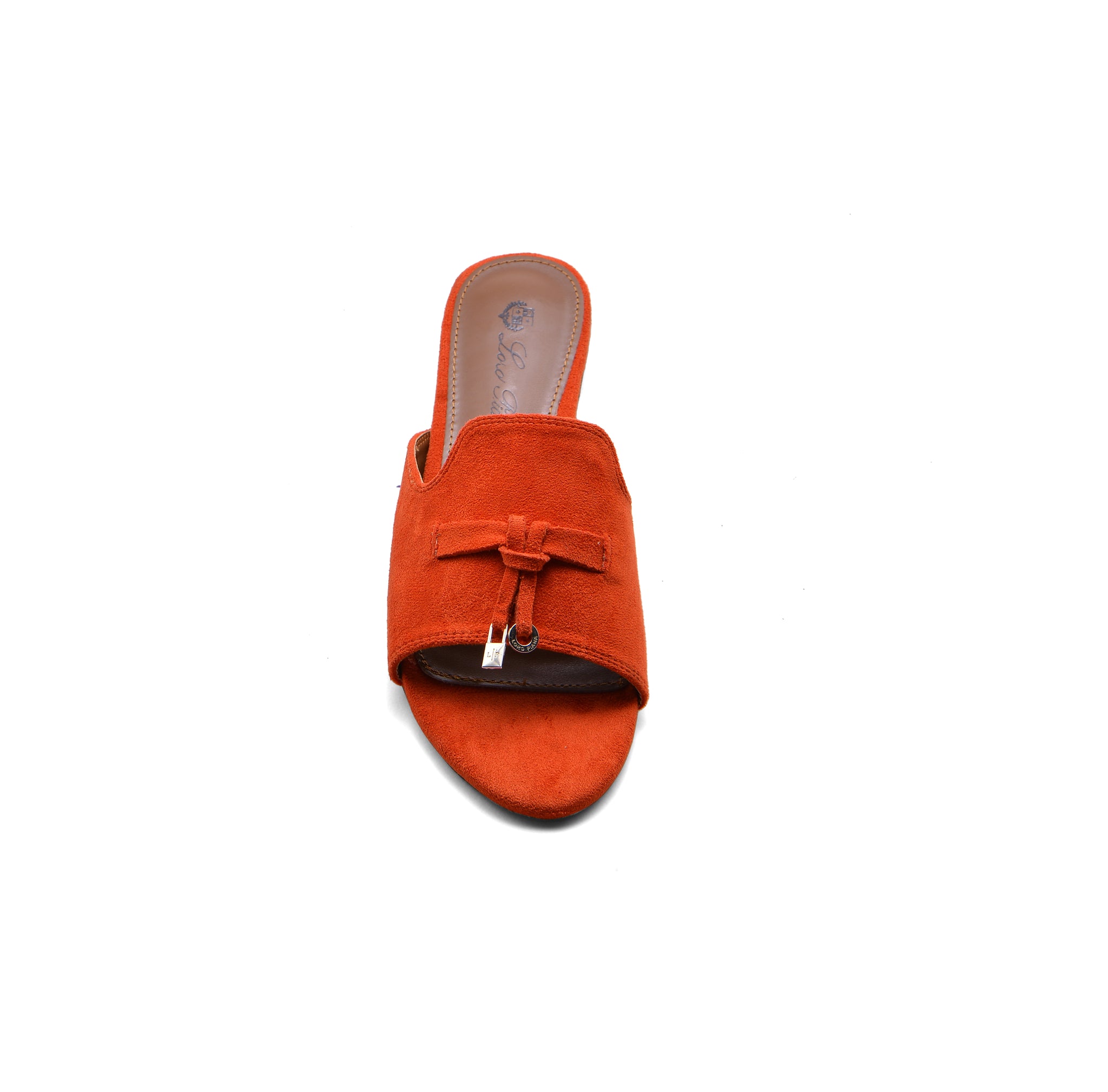 Loro Piana Summer Charms suede sandals Woman VR-9 Orange