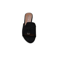 Loro Piana Summer Charms suede sandals Woman VR-9 Black