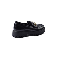 Gucci Monolith Leather Loafers High Heels Woman TN-179 Black