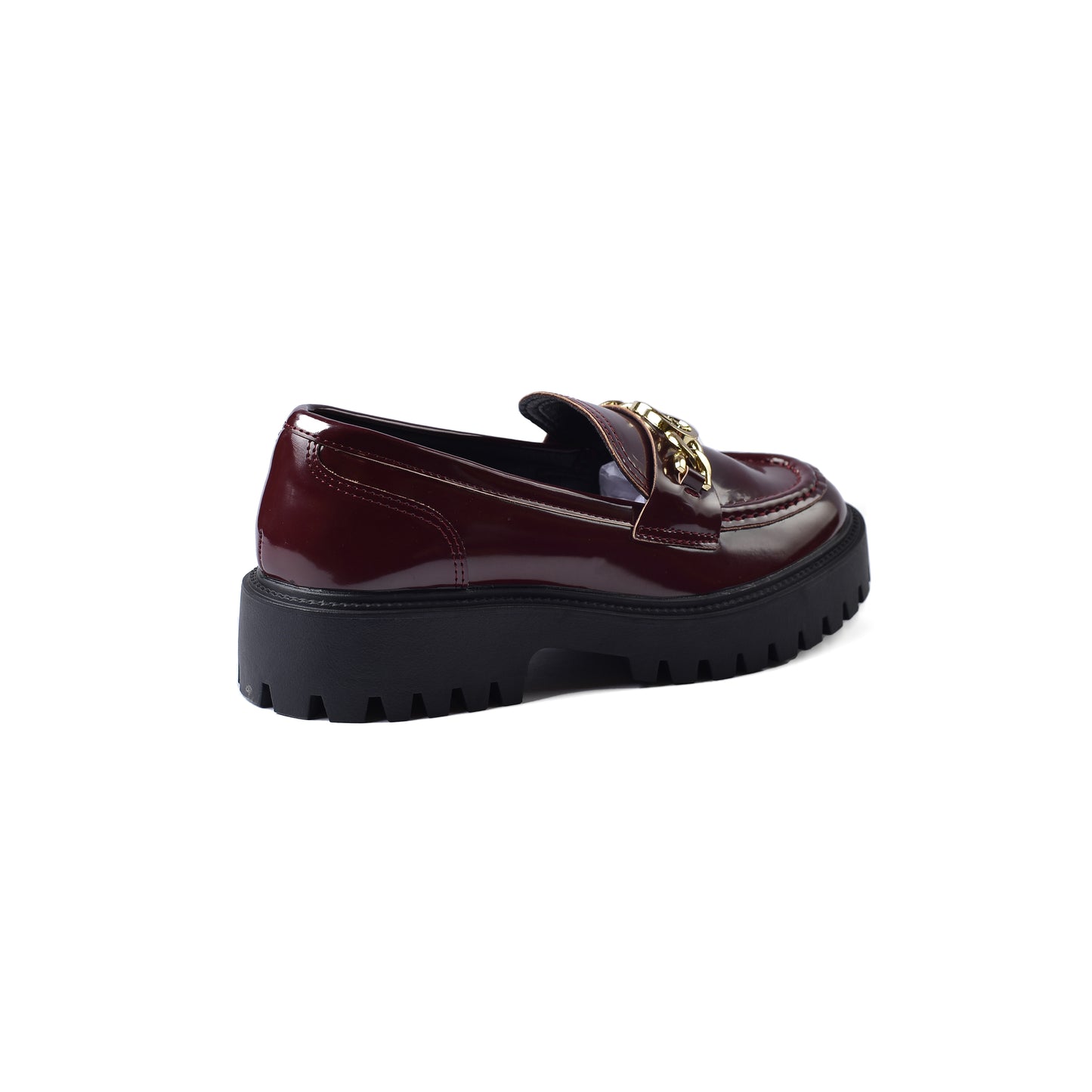 Gucci Monolith Leather Loafers High Heels Woman TN-179 Maroon