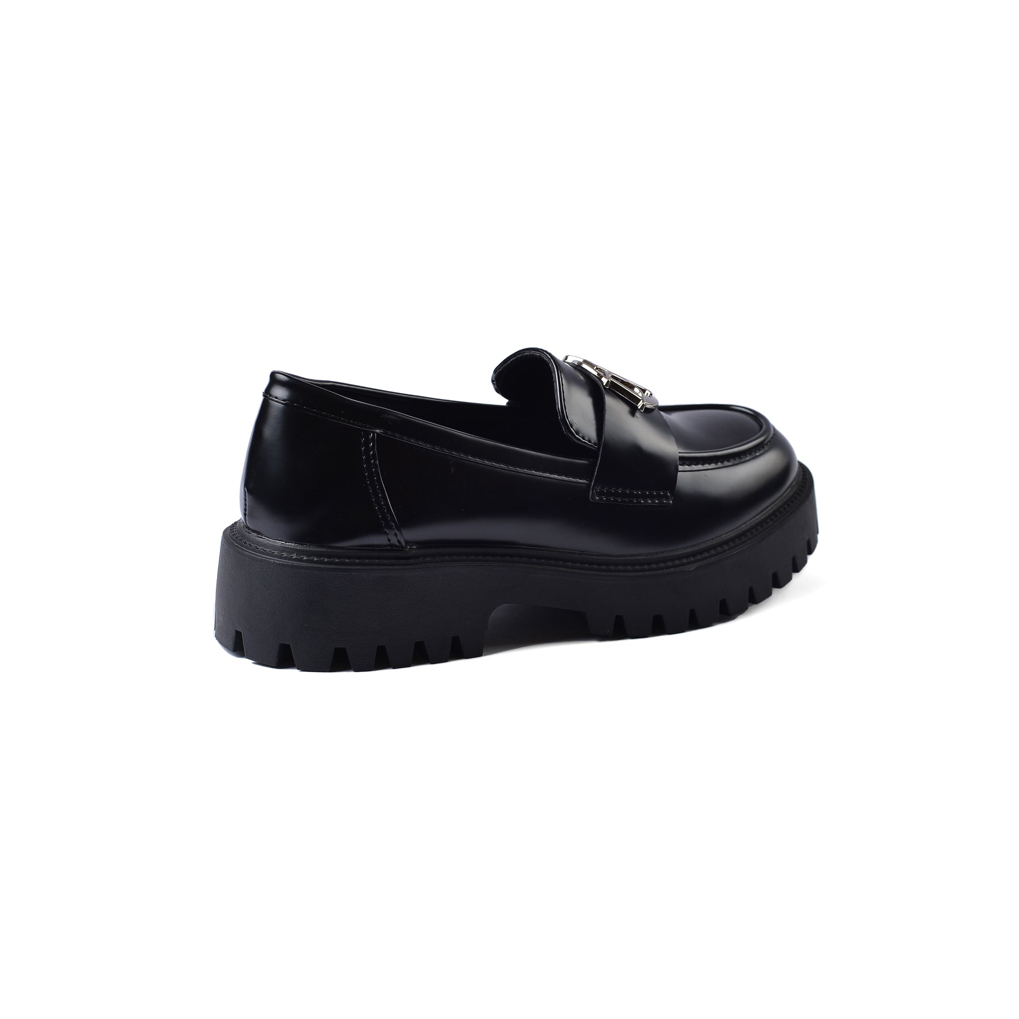Dior Monolith Leather Loafers High Heels Woman TN-178 Black