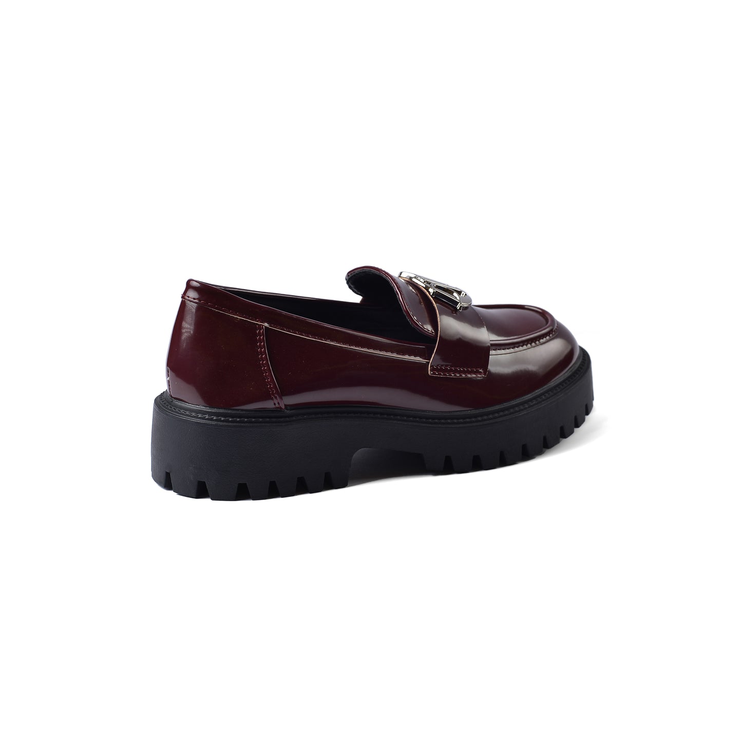 Dior Monolith Leather Loafers High Heels Woman TN-178 Maroon