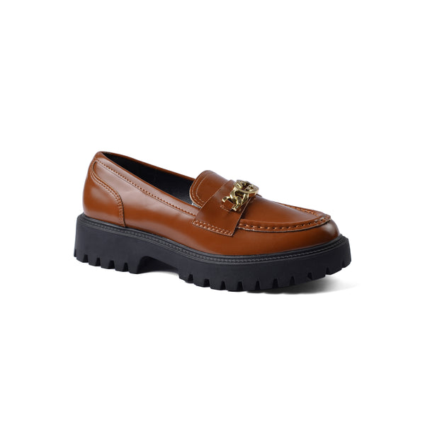 Gucci Monolith Leather Loafers High Heels Woman TN-179 Camel