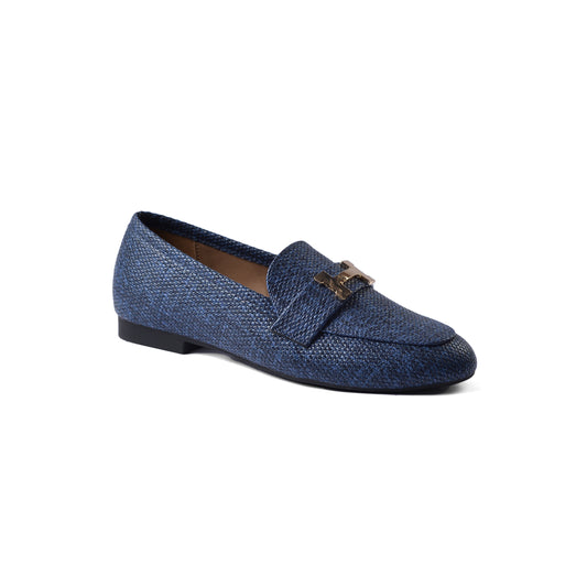 Hermes Paris Loafer Pure Leather Ethos Shoes Woman TN-175 Navy