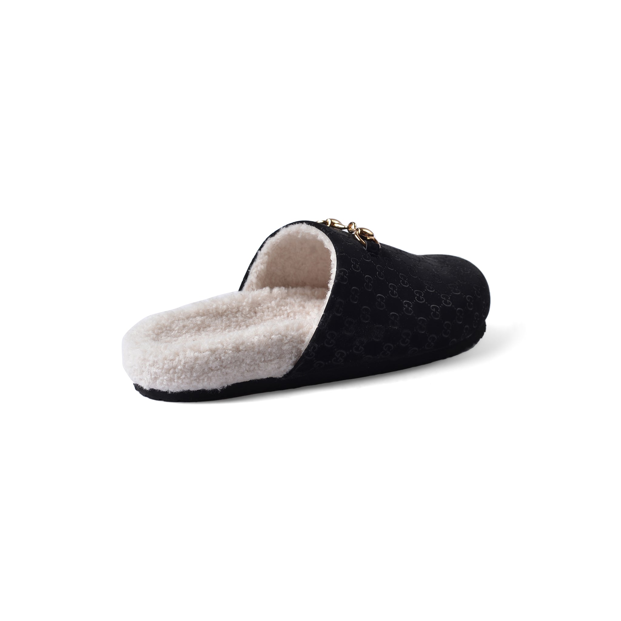Gucci Flat Open Back Loafer Slipper Luxury Woman VK-111 Black