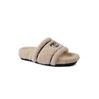 Chanel Flat Open Back Loafer Slipper Luxury Woman LQ20-16 Beige