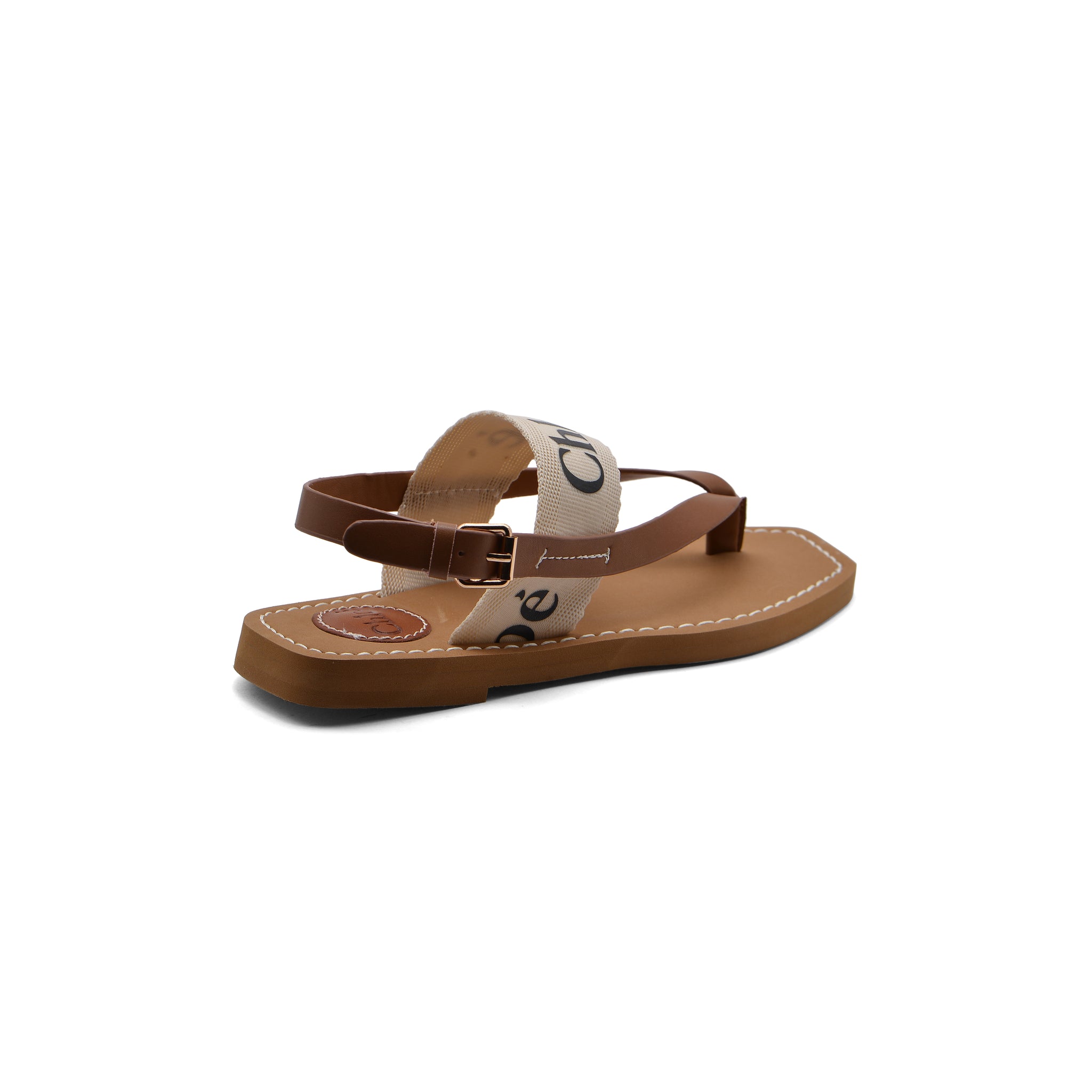 Chloé Woody Canvas & Rubber Thong Sandal Woman CH-2 Havan