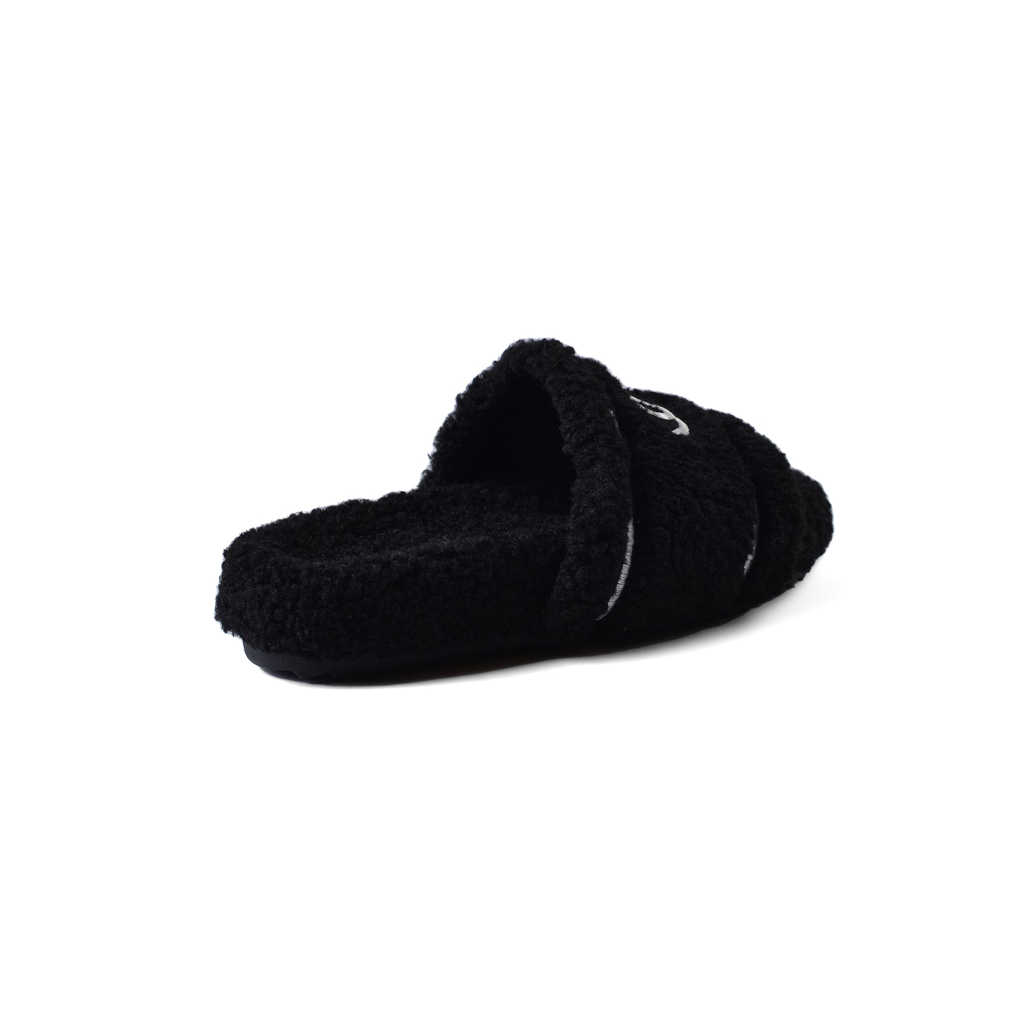 Chanel Flat Open Back Loafer Slipper Luxury Woman LQ20-16 Black
