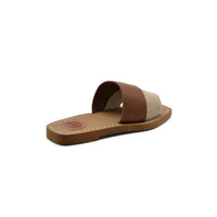 Chloé Patchwork Woody Flat Mule Sandals in Leather Woman CH-7 Havan