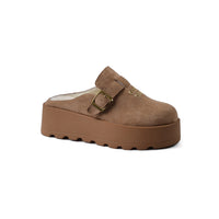 Miu Miu Open Back Loafer Suede Slipper Luxury Woman MA-923 Beige