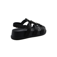 Sandals Chunky Hardware With A Buckle At The Back Woman 2015-22 Black