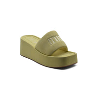 Miu Miu Style Platform Slide Sandals Woman 2015-23 Yellow