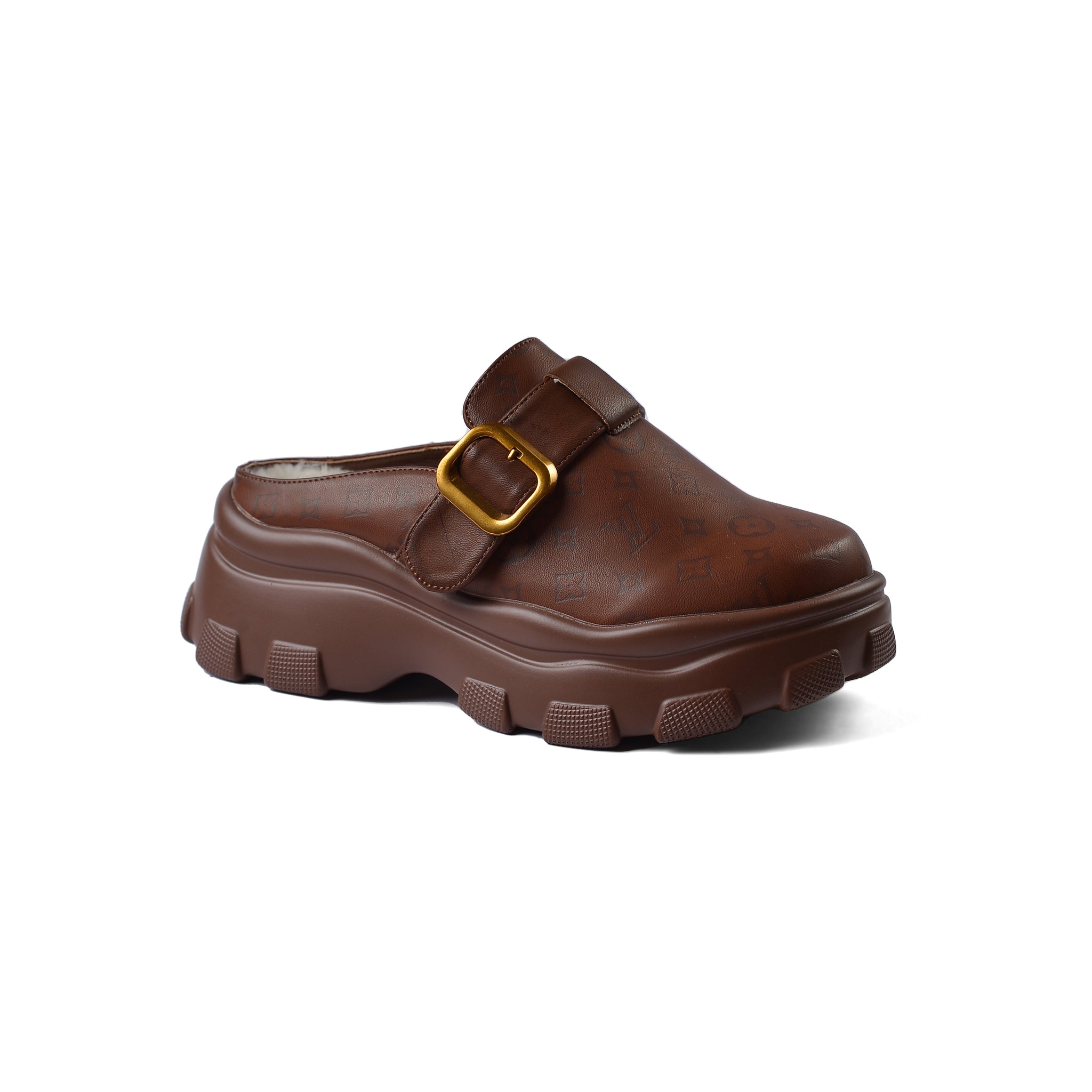 Louis Vuitton Slipper Double Open Back Loafer Luxury Woman VI-170 Brown