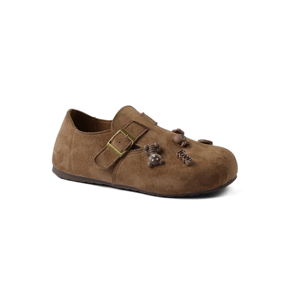 Classic Birkenstock new model for cartoon design fully closed flat shoe soft sole easy to wear Shoes Woman H2025-55 Khaki