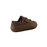 Classic new model for design fully closed flat shoe soft sole easy to wear Shoes Woman Q1032 Khaki