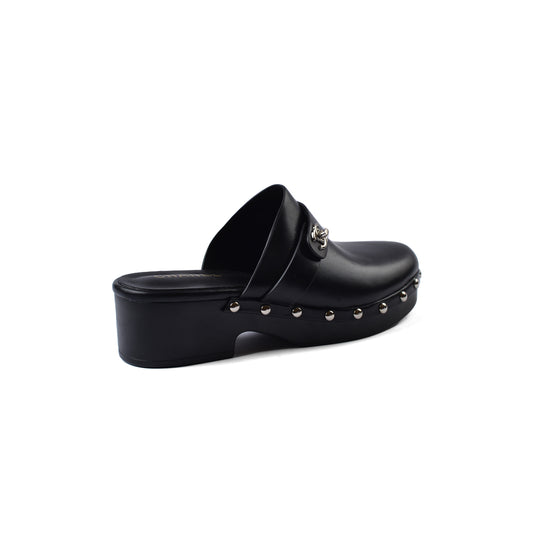 CHANEL Mare Open Back Loafer With heels Luxury Woman VI-180 Black