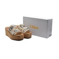 Chloe Woody Espadrille Platform Wedge Mules Woman CH-5 Beige