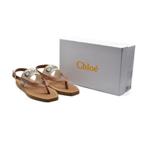 Chloé Woody Canvas & Rubber Thong Sandal Woman CH-2 Havan