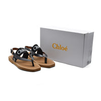 Chloé Woody Canvas & Rubber Thong Sandal Woman CH-2 Black