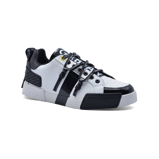حذاء سنيكرز دولتشي آند غابانا عالي الجودة للنساء CS1859 أبيض وأسود