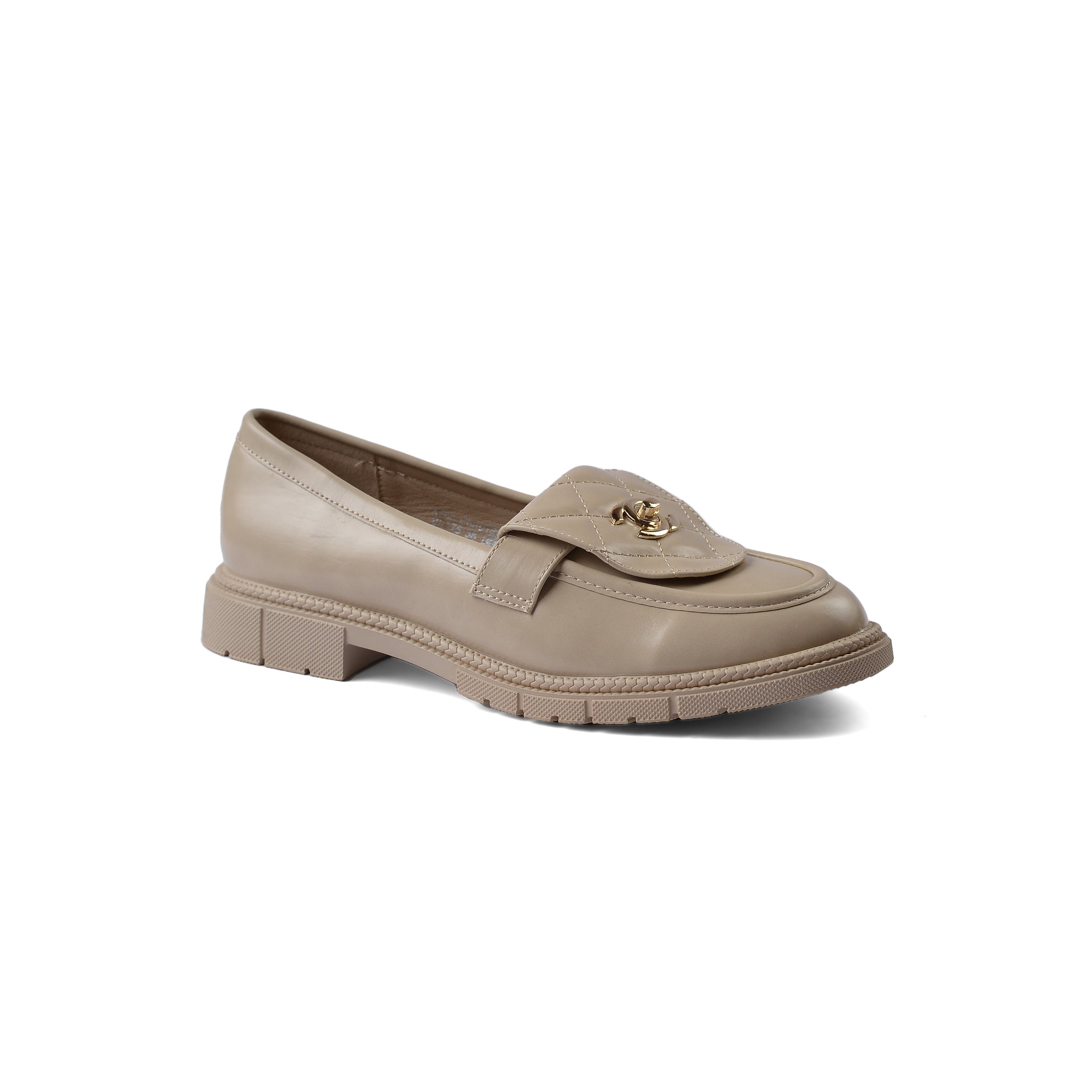 Chanel Interlocking CC Logo Loafers Shoes Woman VI-175 Beige