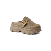 Louis Vuitton Slipper Double Open Back Loafer Luxury Woman VI-170 Beige