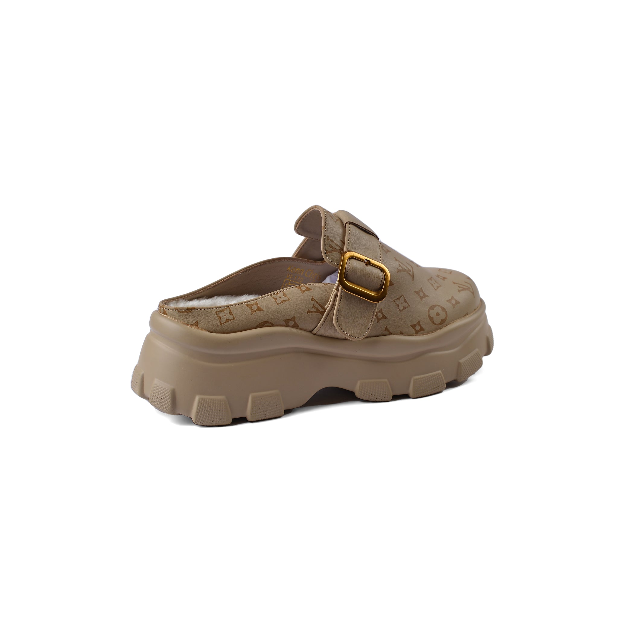 Louis Vuitton Slipper Double Open Back Loafer Luxury Woman VI-170 Beige