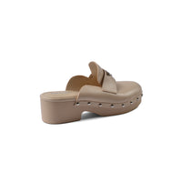 PRADA Mare Open Back Loafer With heels Luxury Woman VI-181 Beige