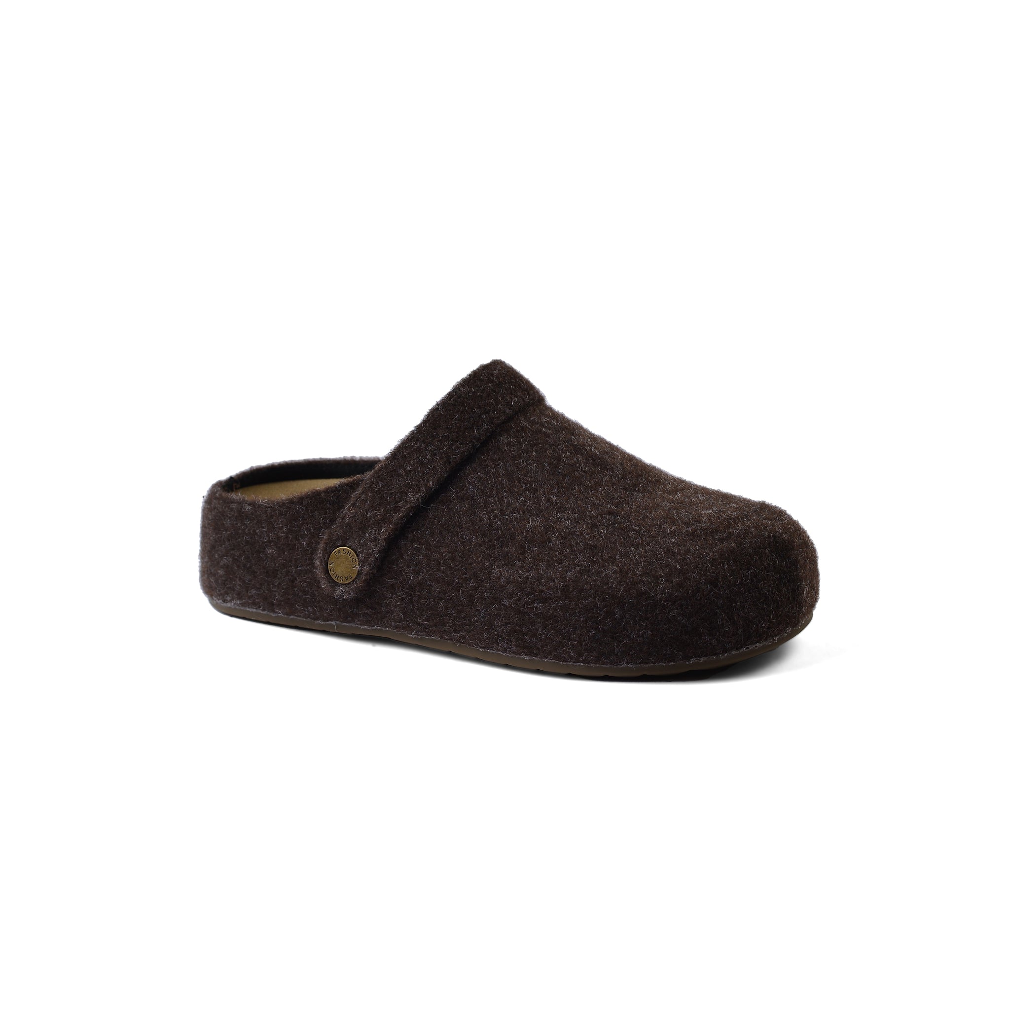 Slipper Flat Open Back Loafer Suede Luxury Woman Q2233 Brown