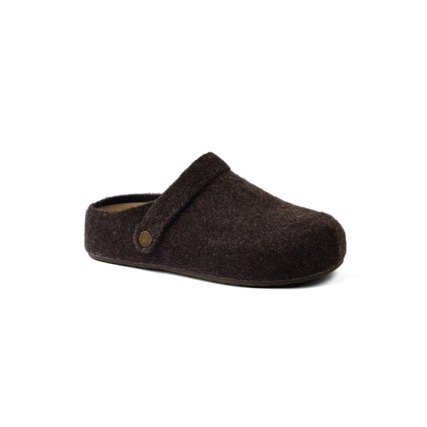 Slipper Flat Open Back Loafer Suede Luxury Woman Q2233 Brown